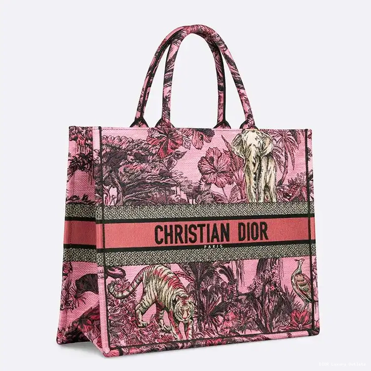 Cheap Canvas Toile Tote Pink Motif De Jouy Dior Voyage Book 0506 Luxury